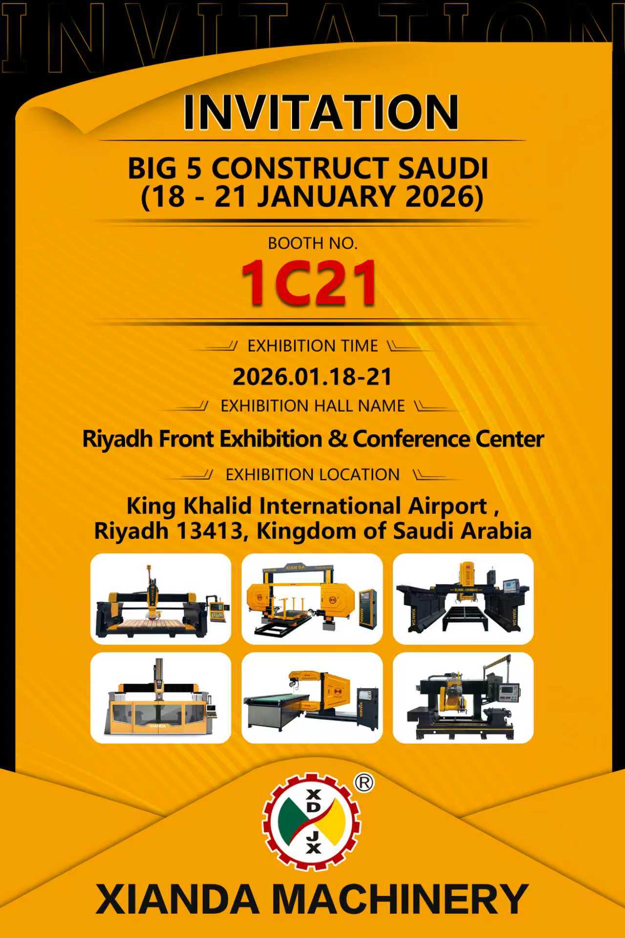 XIANDA MACHINERY mời bạn chứng kiến ​​những cải tiến mới nhất tại BIG 5 CONSTRUCCT SAUDI 2026